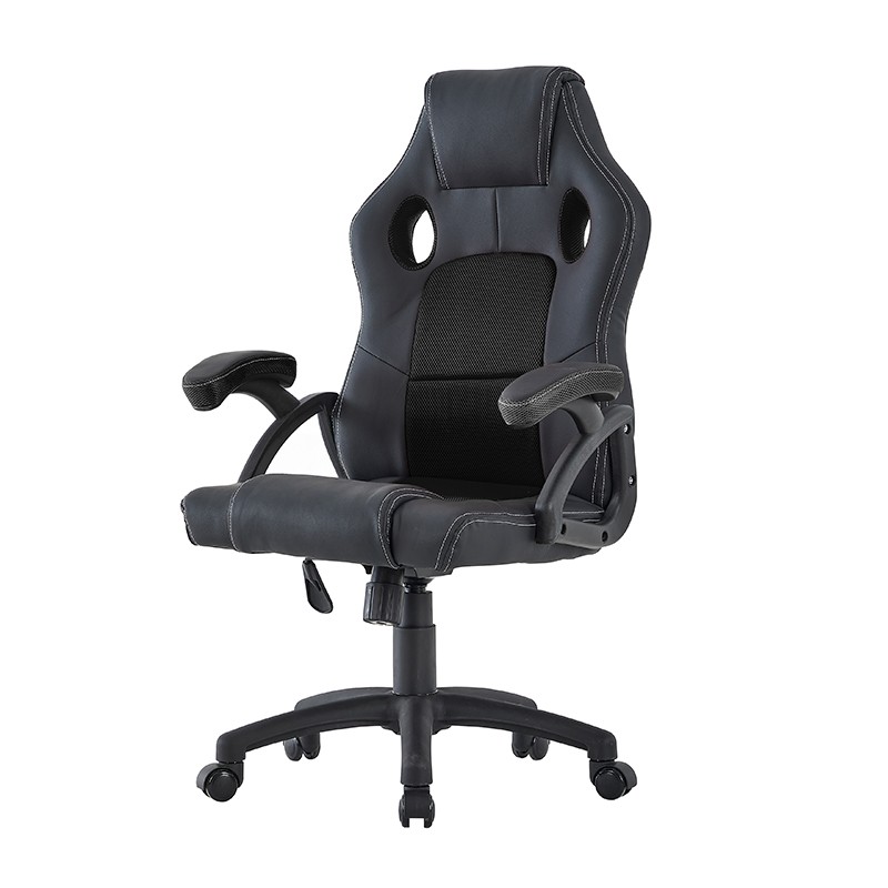Scaun ergonomic gaming, inaltime reglabila, tetiera si cotiere capitonate, maxim 150 kg, rotire 360 grade, pvc si mesh - imagine 8
